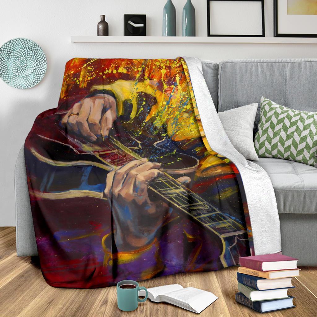 Chitarra e Colori - Coperta in Pile -Amaze Style™-Premium BlanketChitarra e Colori - Coperta in Pile -Youth (56 x 43 inches / 140 x 110 cm)-Vibe Cosy™