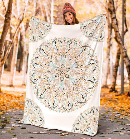 Mandala P1 (White) - Throw Blankets-Amaze Style™-Premium BlanketMandala P1 (White) - Throw Blankets-Youth (56 x 43 inches / 140 x 110 cm)-Vibe Cosy™