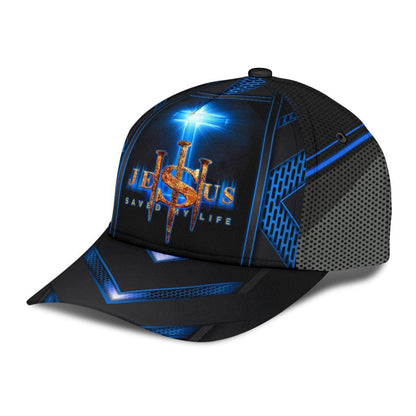 Jesus Cross Blue Saved My Life Classic Cap 18032102.CML