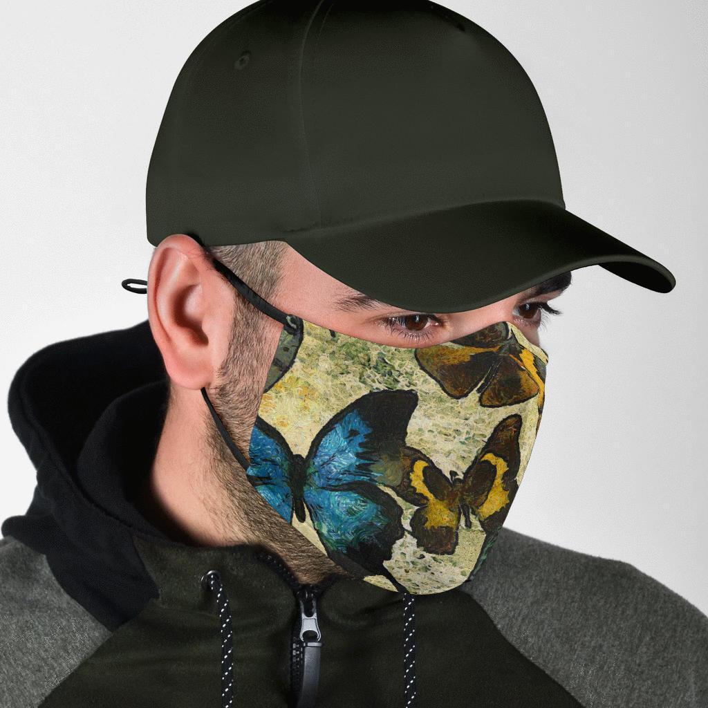 Butterfly Collection Adjustable Face Mask-Amaze Style™-Face Mask - Butterfly Collection Adjustable Face Mask-Adult Mask + 2 FREE Filters (Age 13+)-Vibe Cosy™