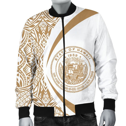 Hawaii Coat Of Arm Polynesian Men's Bomber Jacket - PL04 - Amaze Style™-BOMBER JACKETS (P)