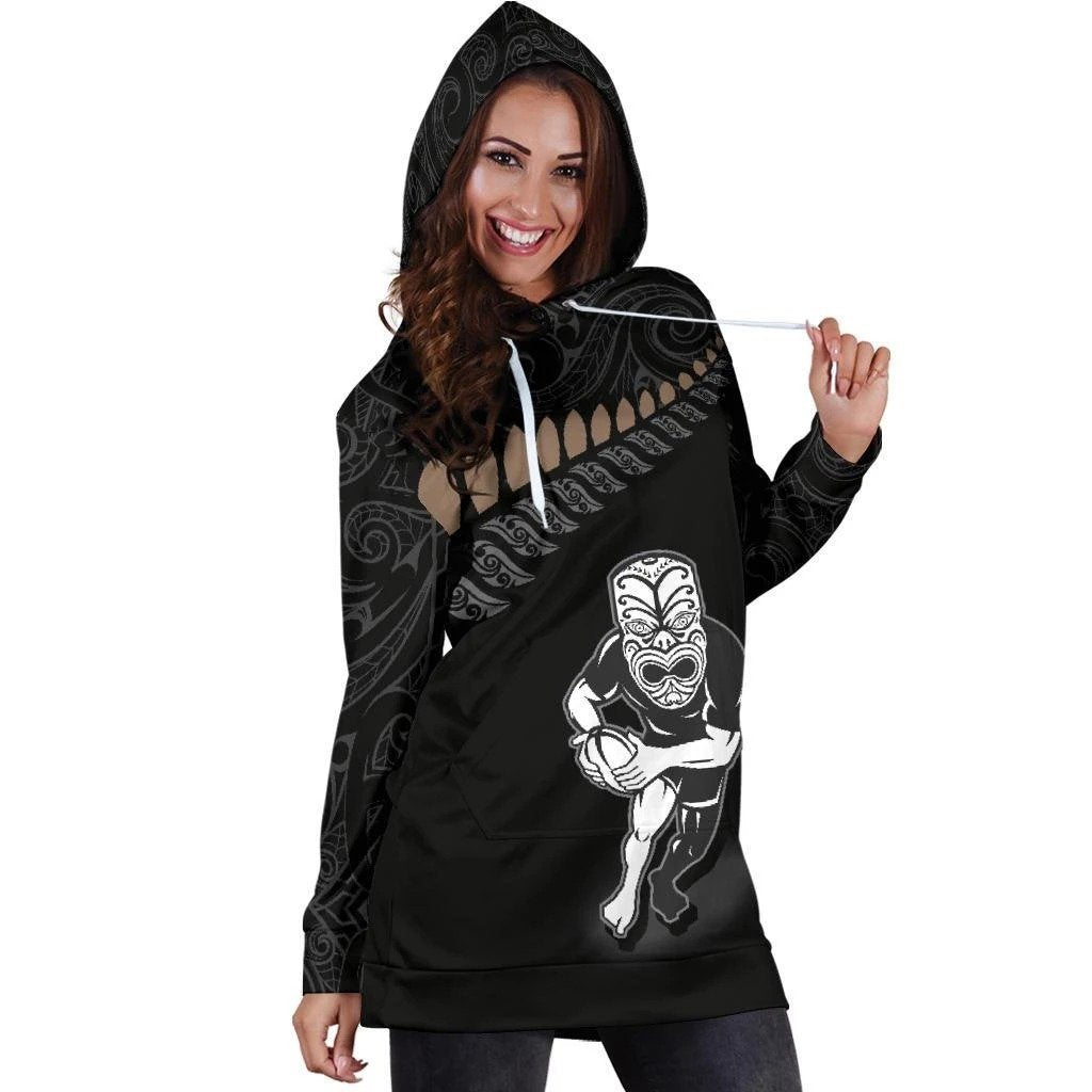 Hoodie Dress Rugby Warrior DC012DR - Amaze Style™-Apparel