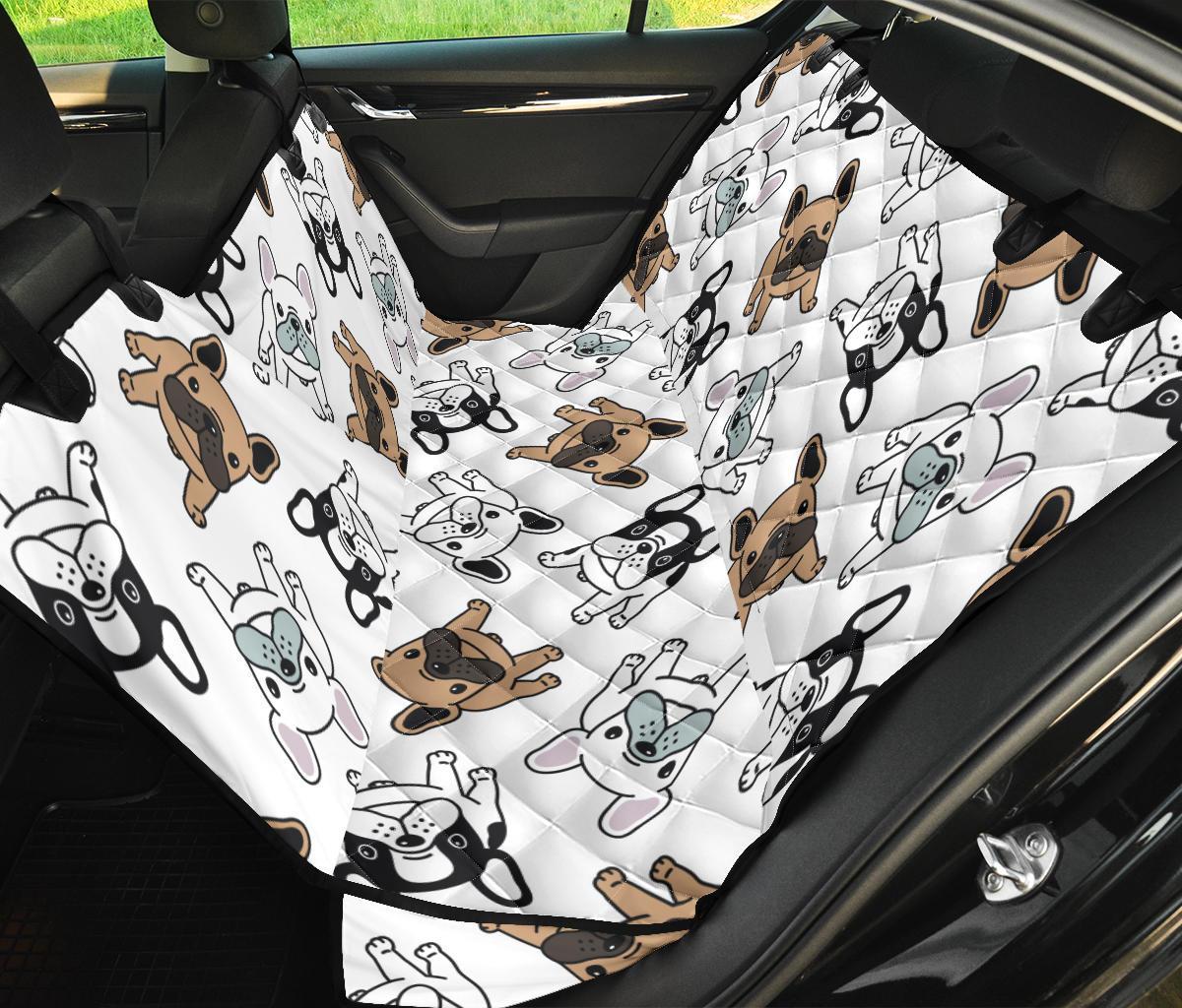 Piccoli Bulldog/Bianco-Amaze Style™-Pet Seat Cover - Piccoli Bulldog/Bianco-Regular (Cars / SUVs)-Vibe Cosy™