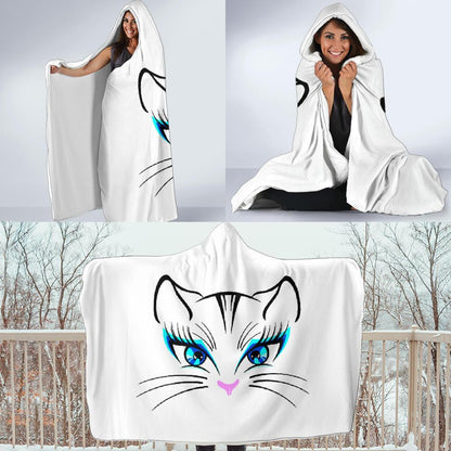 Occhi di gatta-Amaze Style™-Hooded BlanketOcchi di gatta-Youth 60"x45"-Vibe Cosy™