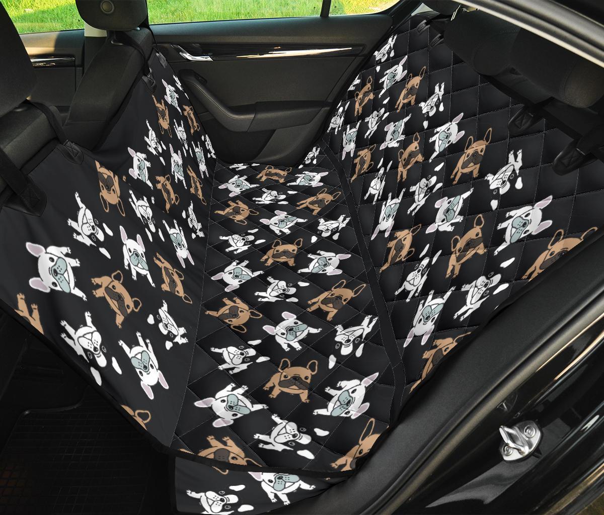Piccoli Bulldog/ Nero-Amaze Style™-Pet Seat Cover - Piccoli Bulldog/ Nero-Regular (Cars / SUVs)-Vibe Cosy™