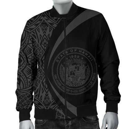 Hawaii Coat Of Arm Polynesian Men's Bomber Jacket - PL05 - Amaze Style™-BOMBER JACKETS (P)