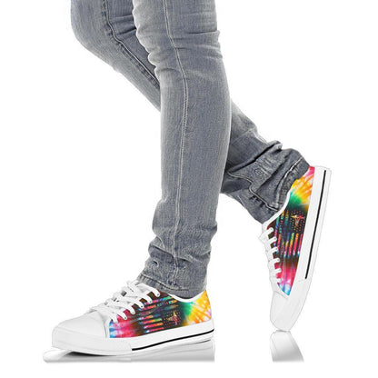 Nurse Tie Dye Flag Low Top Shoes TA040708 - Amaze Style™-