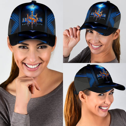 Jesus Cross Blue Saved My Life Classic Cap 18032102.CML