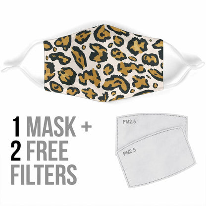 Cheetah Print Face Mask-Amaze Style™-Face Mask - Cheetah Print Face Mask-Adult Mask + 2 FREE Filters (Age 13+)-Vibe Cosy™