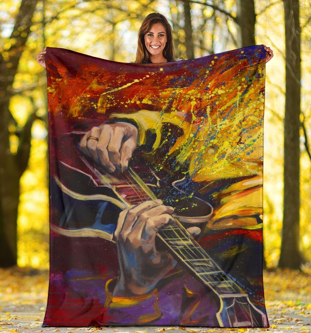 Chitarra e Colori - Coperta in Pile -Amaze Style™-Premium BlanketChitarra e Colori - Coperta in Pile -Youth (56 x 43 inches / 140 x 110 cm)-Vibe Cosy™