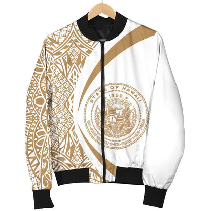 Hawaii Coat Of Arm Polynesian Men's Bomber Jacket - PL04 - Amaze Style™-BOMBER JACKETS (P)