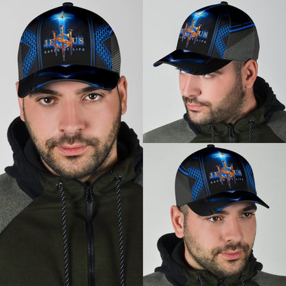 Jesus Cross Blue Saved My Life Classic Cap 18032102.CML