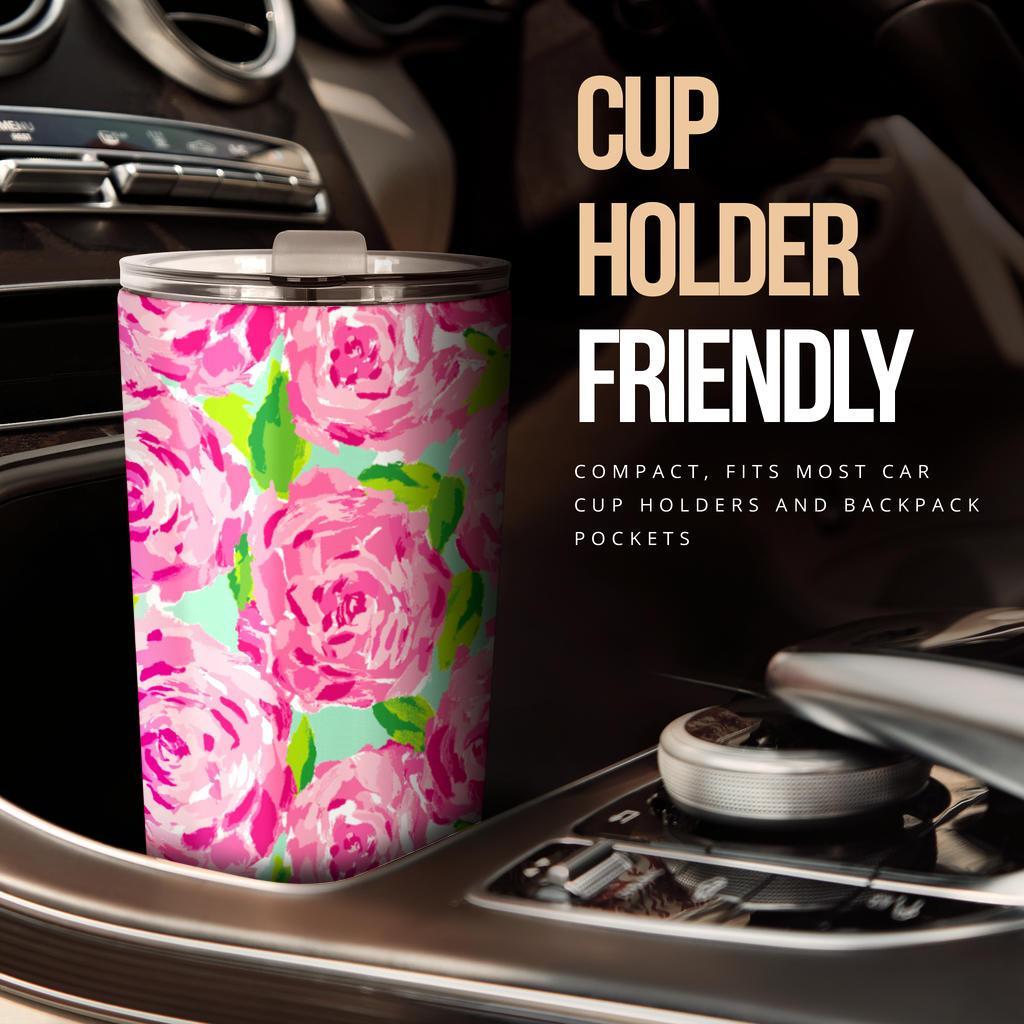 Pink Flower Tumbler-Amaze Style™-Tumbler - Pink Flower Tumbler-20oz Large-Vibe Cosy™