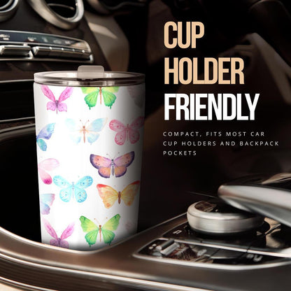 Tumbler Pastel Butterflies-Amaze Style™-Tumbler - Tumbler Pastel Butterflies-20oz Large-Vibe Cosy™