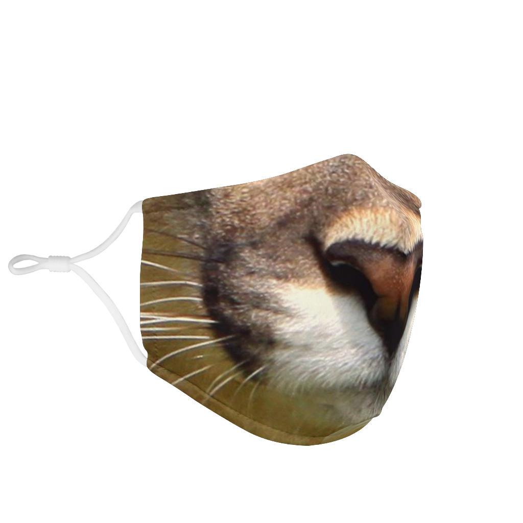 Cougar / Mountain Lion Face Mask (Adult)-Amaze Style™-Face Mask - Cougar / Mountain Lion Face Mask (Adult)-Adult Mask + 2 FREE Filters (Age 13+)-Vibe Cosy™