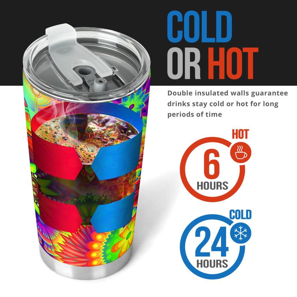 Abstract Bright Floral - Travel Tumbler-Amaze Style™-Tumbler - Abstract Bright Floral - Travel Tumbler-20oz Large-Vibe Cosy™
