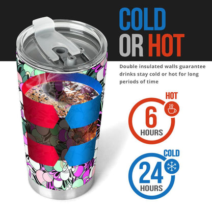 Funky Patterns in Candy - Travel Tumbler-Amaze Style™-Tumbler - Funky Patterns in Candy - Travel Tumbler-20oz Large-Vibe Cosy™