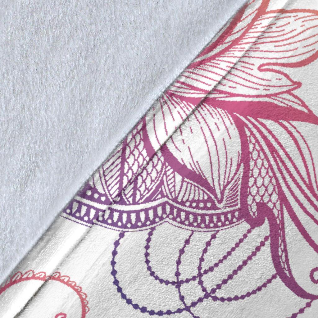 Ombre Lotus (White) - Throw Blankets-Amaze Style™-Premium BlanketOmbre Lotus (White) - Throw Blankets-Youth (56 x 43 inches / 140 x 110 cm)-Vibe Cosy™