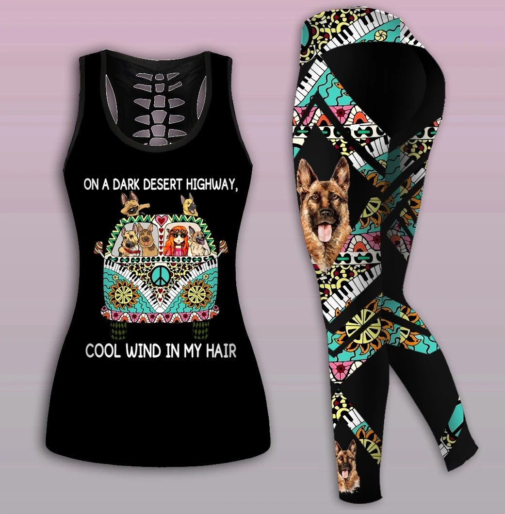 German Shepherd hippie combo Tank + Legging NNK030916 - Amaze Style™-Apparel