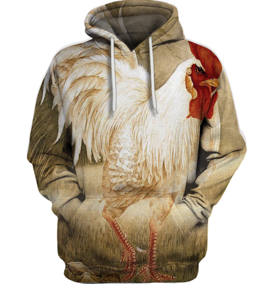 3D All Over Print Painting Rooster Shirt-Apparel-6teenth World-Hoodie-S-Vibe Cosy™