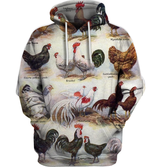 3D All Over Print Chicken Collector Shirt-Apparel-6teenth World-Hoodie-S-Vibe Cosy™
