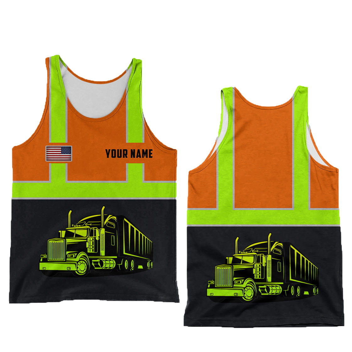 Personalized Trucker Safety 3D Printed Shirts TN