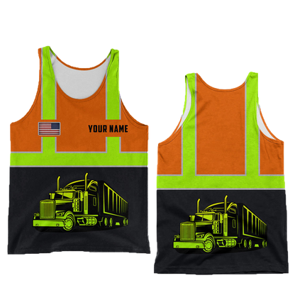 Personalized Trucker Safety 3D Printed Shirts TN