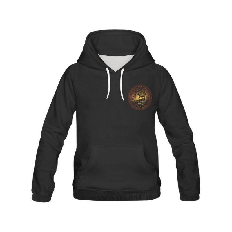 GOD ODIN AND DRAKKAR - VIKING HOODIE Y6 - Amaze Style™-ALL OVER PRINT HOODIES