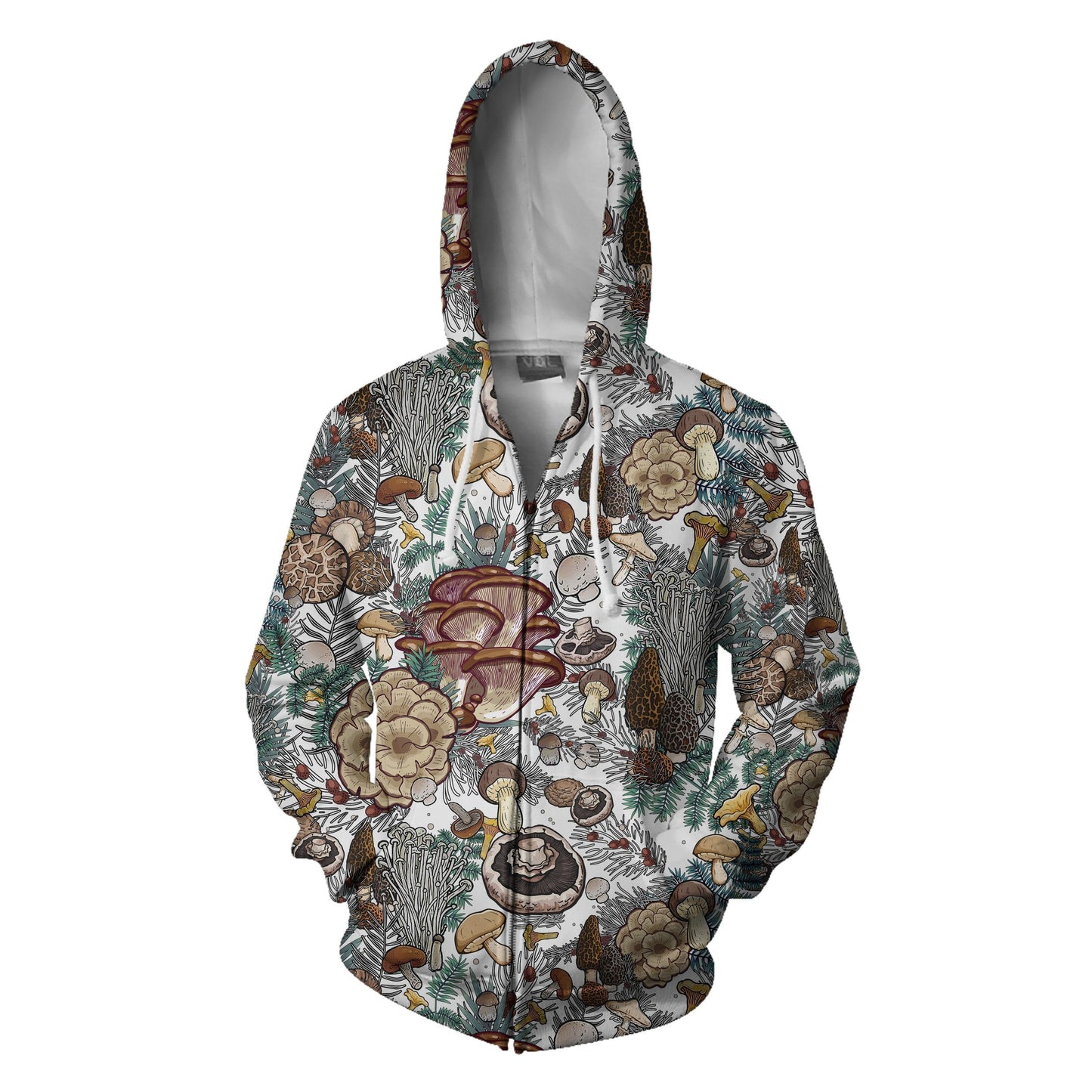 Edible Mushrooms White Hoodie DC Fashion - Amaze Style™-Apparel