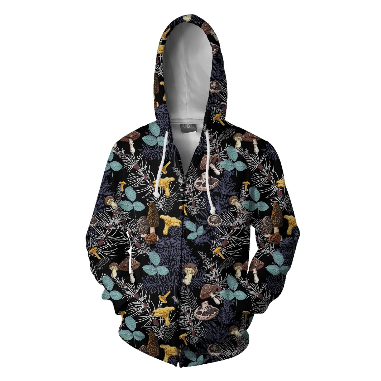 Over Print Mushrooms and leaves of forest trees Shirt DC Fashion - Amaze Style™-Apparel