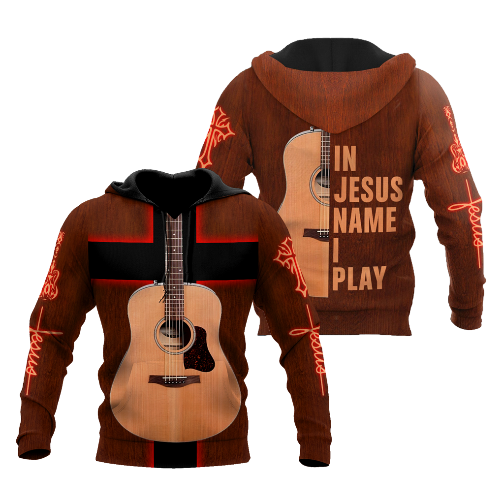 Guitar In Jesus Name I Play 3D Printed Unisex Shirts TN