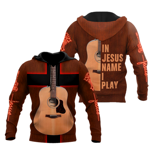 Guitar In Jesus Name I Play 3D Printed Unisex Shirts TN