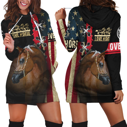 Love Horse shirt flag design Daily Fashion - Winter Set for Men and Women JJ271203 - Amaze Style™-Apparel