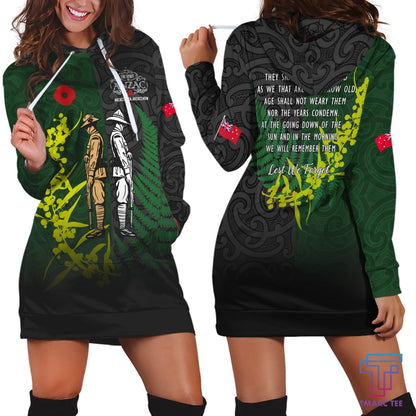 Tmarc Tee The ode remembrance Kiwi and Australia Soldier 3D print shirts