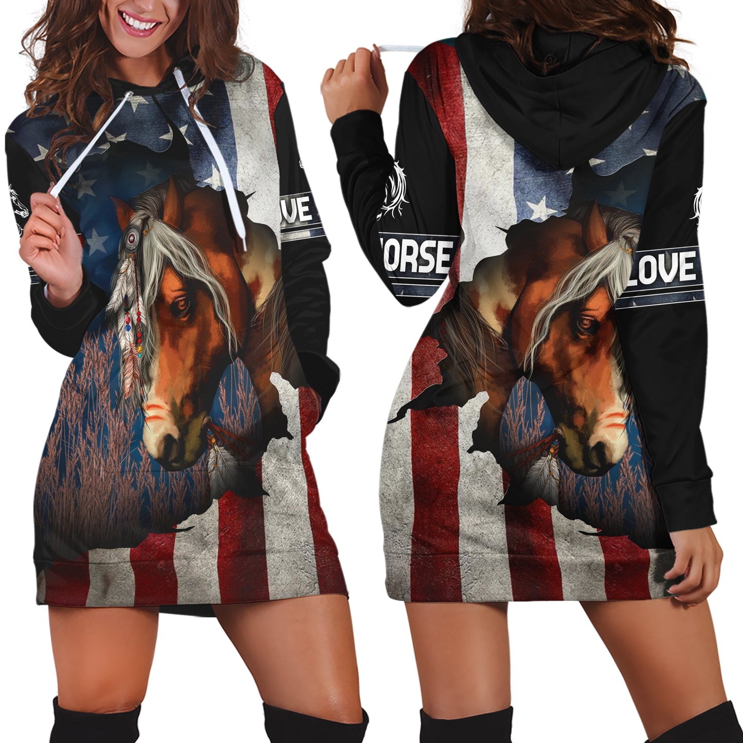 Love Beautiful Horse 3D All Over Printed Shirts TR0805201 - Amaze Style™-Apparel