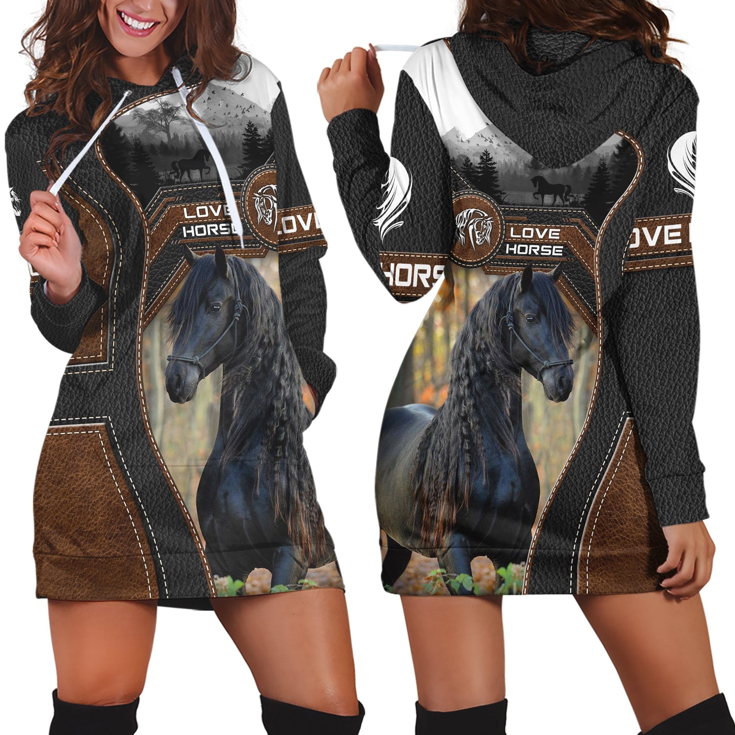Love Beautiful Horse 3D All Over Printed Shirts For Men And Women TR1505204S - Amaze Style™-Apparel