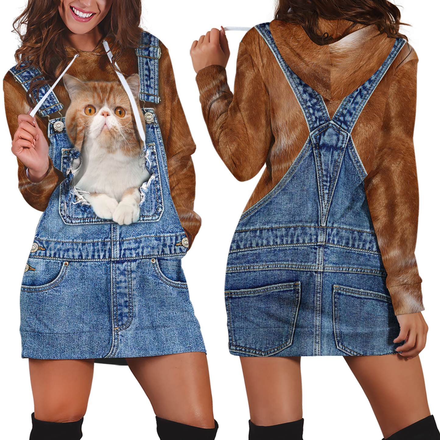 Love Cat cover Exotic Shorthair face hair 3D all over shirts