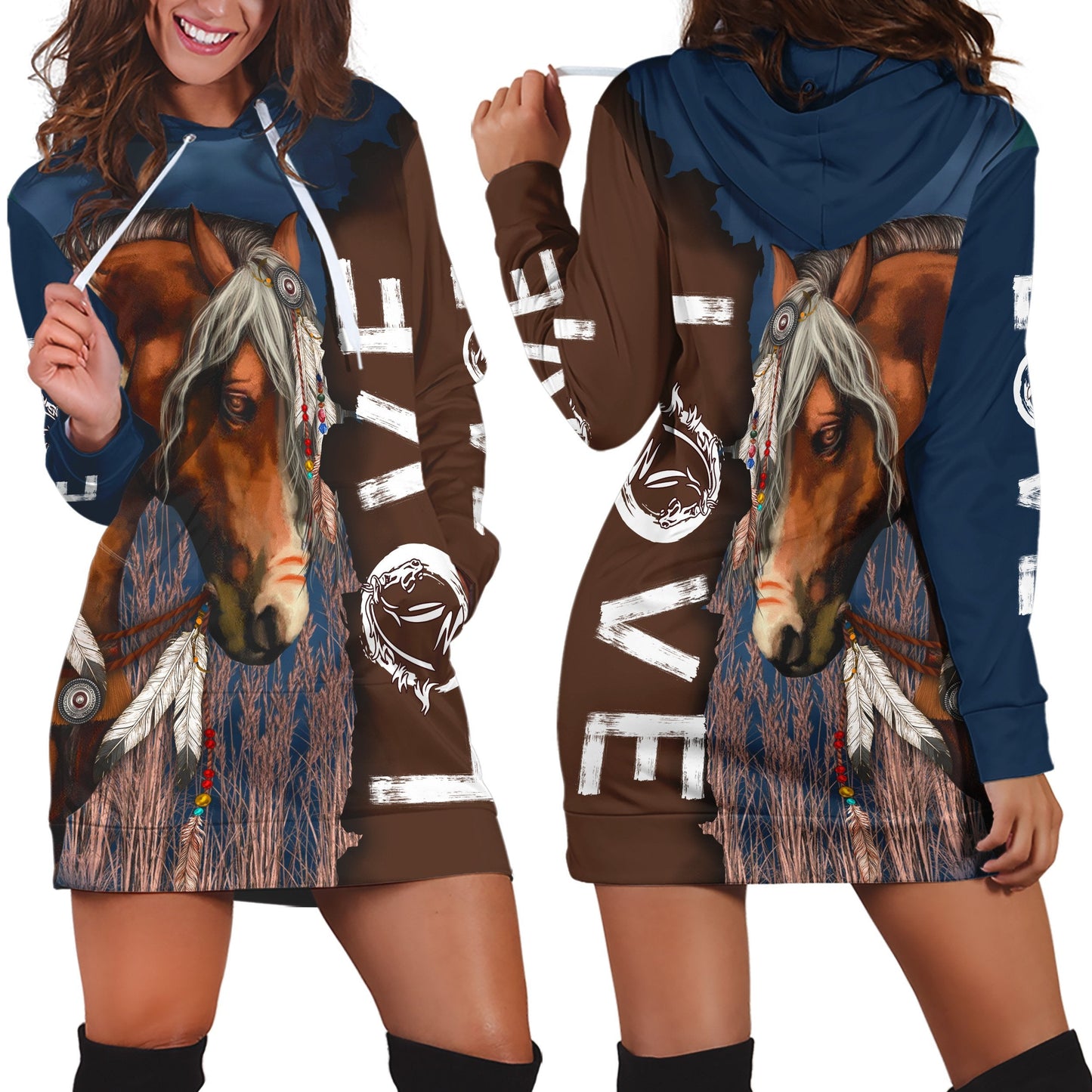 Love Horse 3D All Over Printed Shirt Hoodie For Men And Women TR2204201 - Amaze Style™-Apparel
