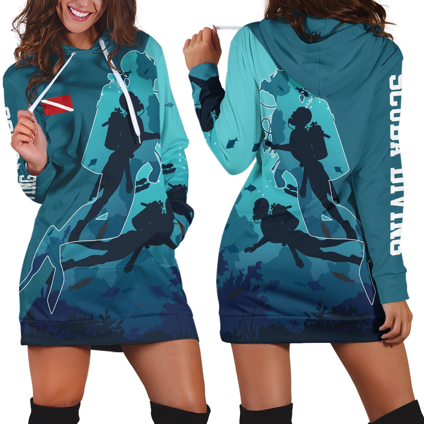 Scuba Diving - 3D All Over Printed Shirt - Amaze Style™-ALL OVER PRINT HOODIES