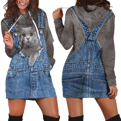Love Cat cover British Shorthair face hair 3D all over shirts