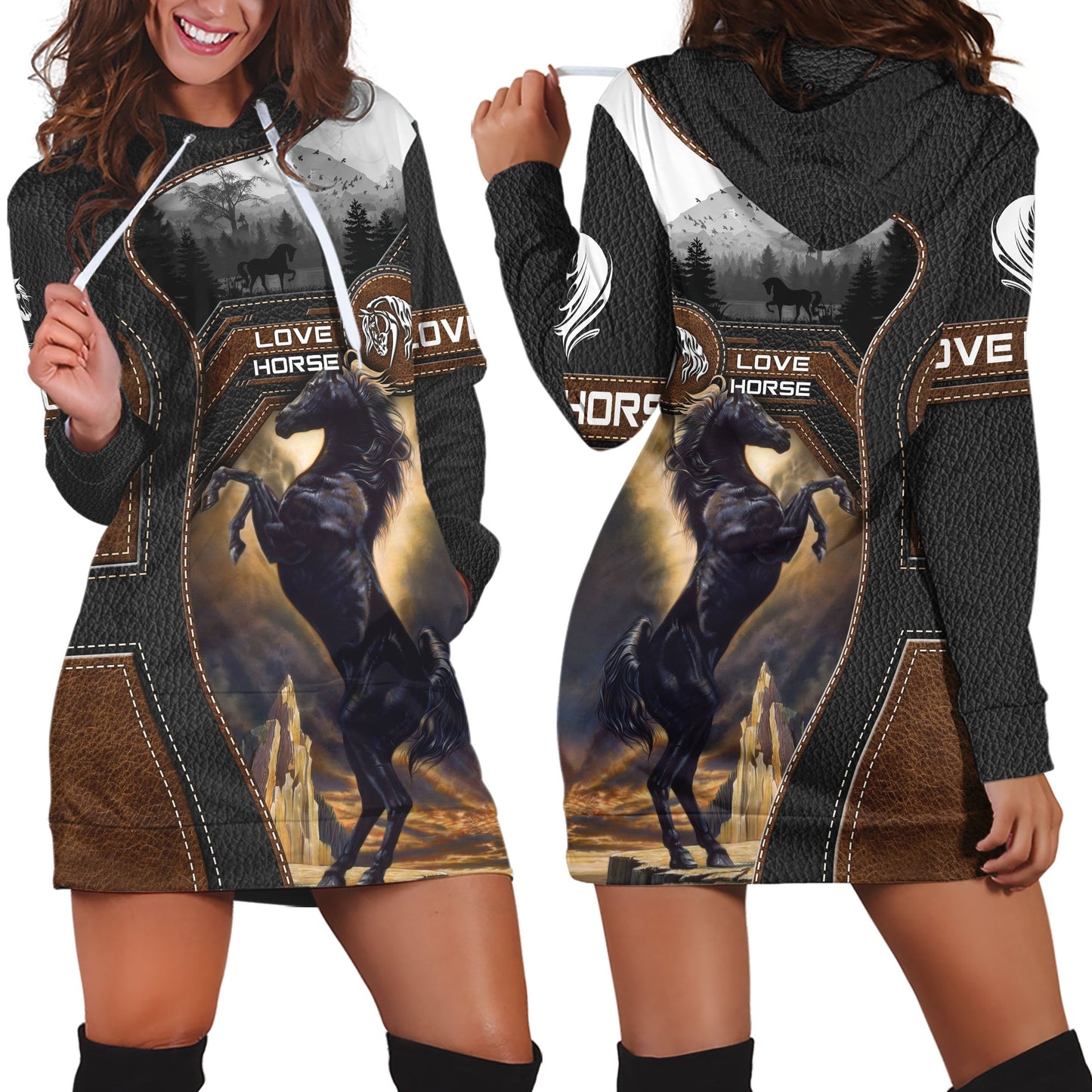 Love Beautiful Horse 3D All Over Printed Shirts For Men And Women TR1605204S - Amaze Style™-Apparel