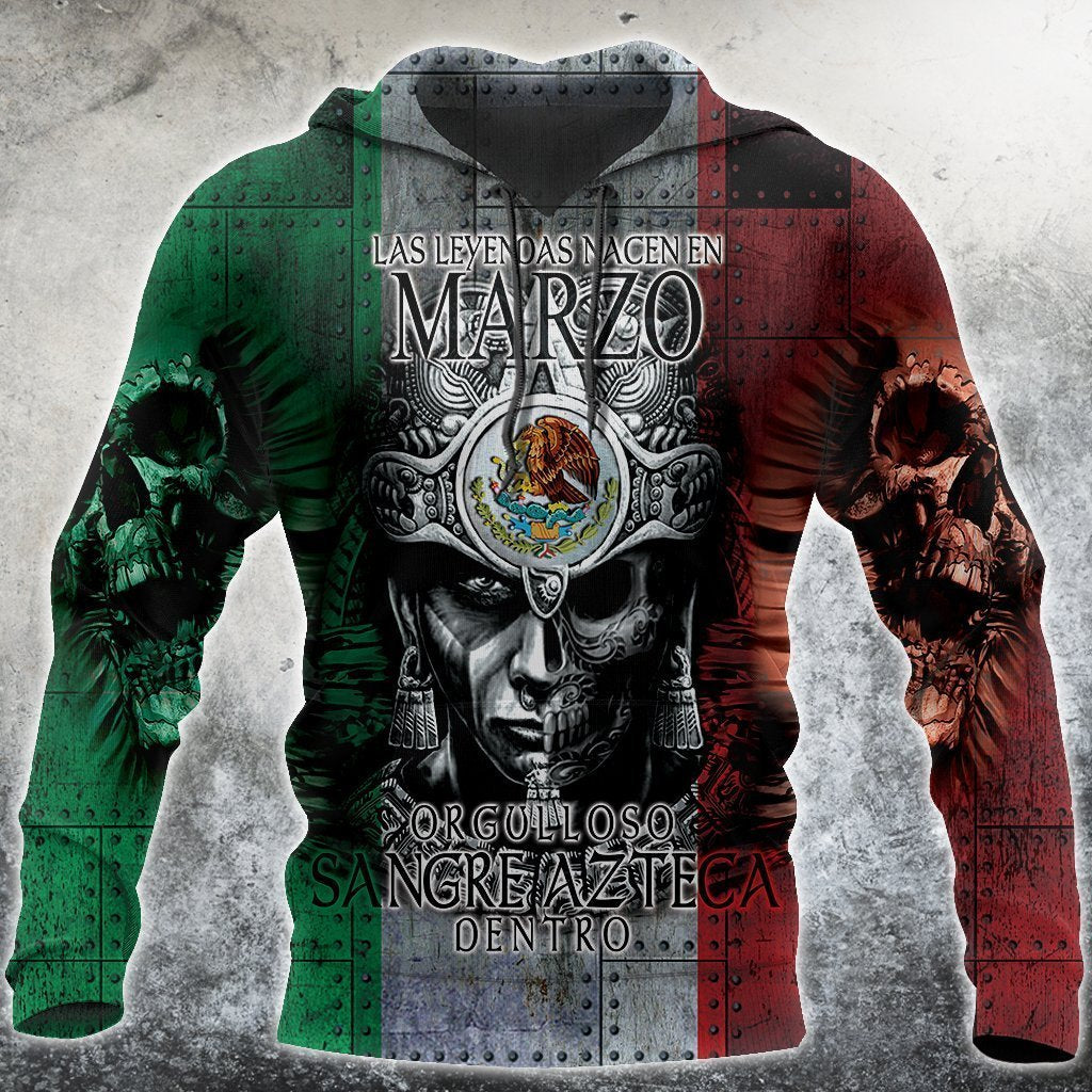 3D All Over Aztec Warrior Mexican 03 Hoodie - Amaze Style™-Apparel
