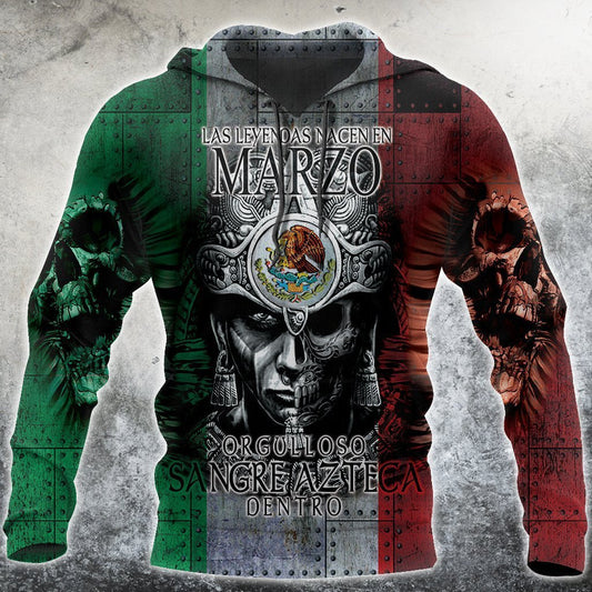 3D All Over Aztec Warrior Mexican 03 Hoodie - Amaze Style™-Apparel