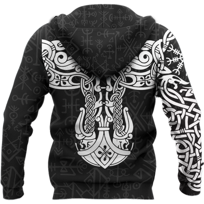 Viking Thor Hammer - Viking Raven All Over Print - Amaze Style™-Apparel