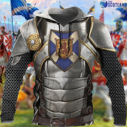 Scotland Hoodie, Scottish Knight With Scottish Shield NNK022601 - Amaze Style™-Apparel