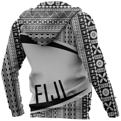 Fiji Tapa Hoodie - Circle Black - Amaze Style™-Apparel