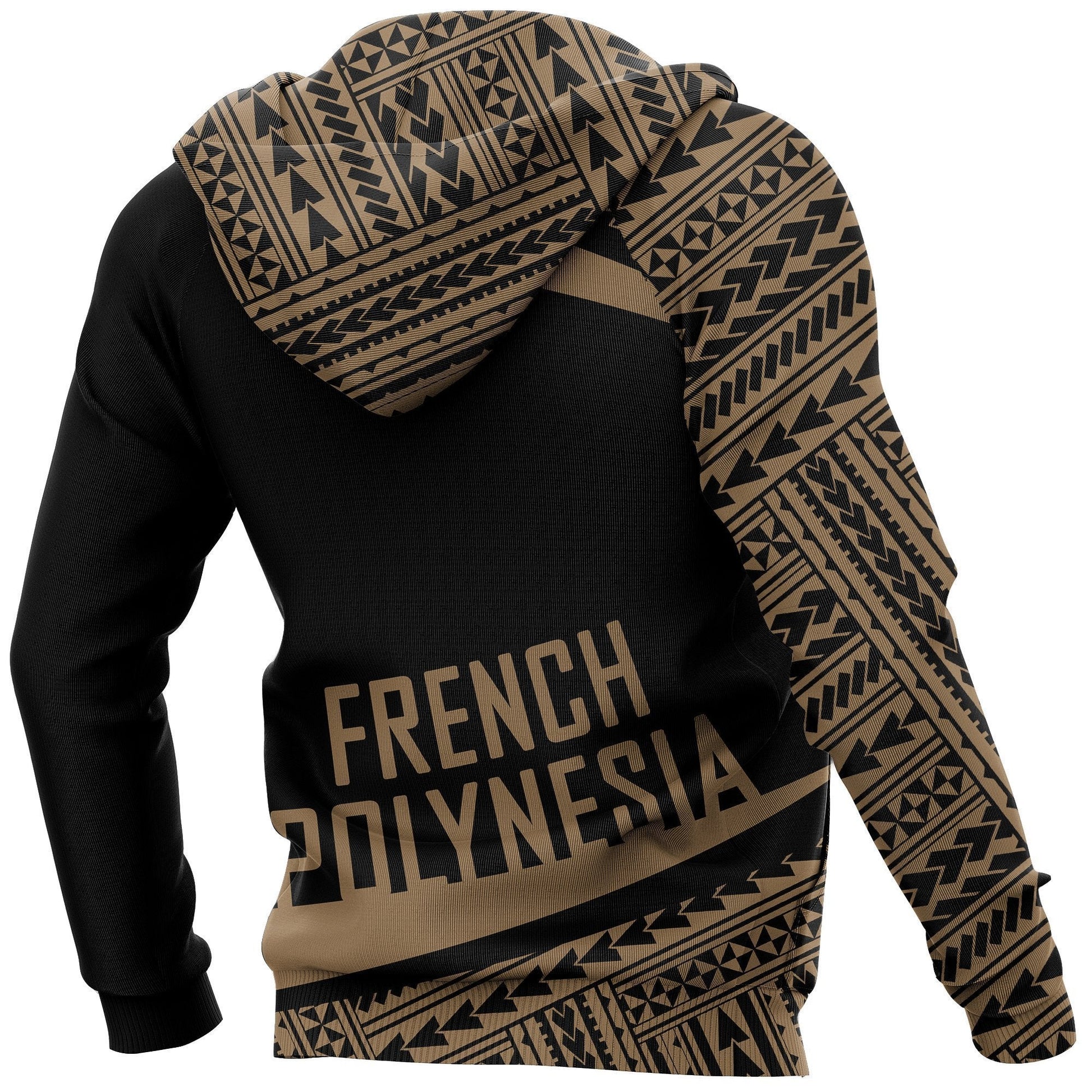 French Polynesia Zip-Up Hoodie - Circle Gold Ver 2.0 J7 - Amaze Style™-Apparel