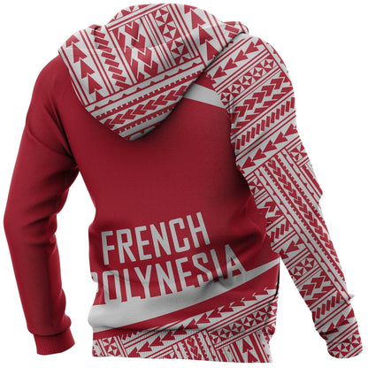 French Polynesia Hoodie - Circle Red Ver 2.0 J7 - Amaze Style™-Apparel