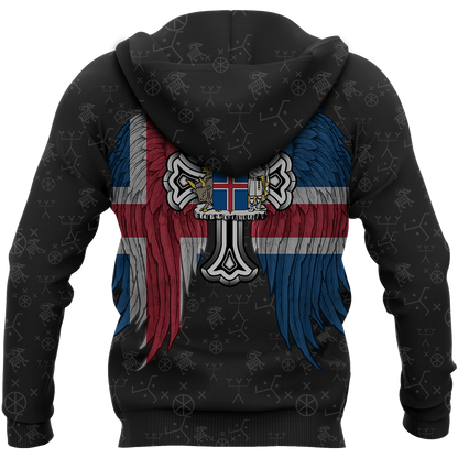 Viking Eagle Iceland Hoodie - Amaze Style™-Apparel