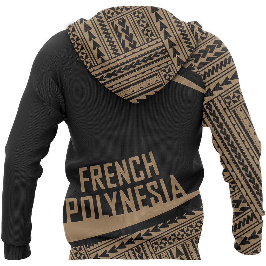 French Polynesia Zip-Up Hoodie - Circle Gold Ver 2.0 J7 - Amaze Style™-Apparel